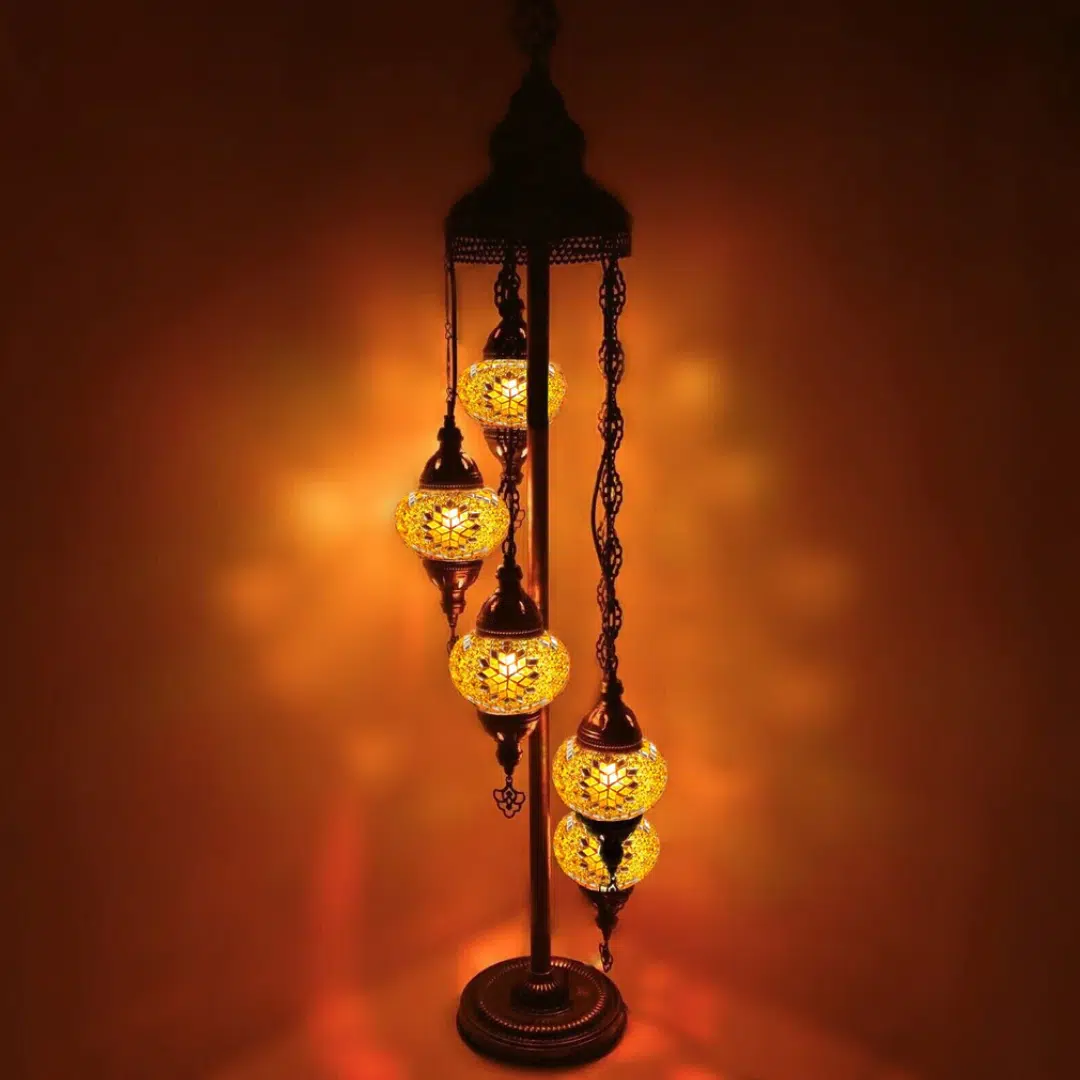 5 Ball Turkish Mosaic Floor Lamp