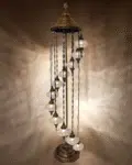 11 Ball Turkish Style Floor Lamp with Larger Glass GLA17OTO