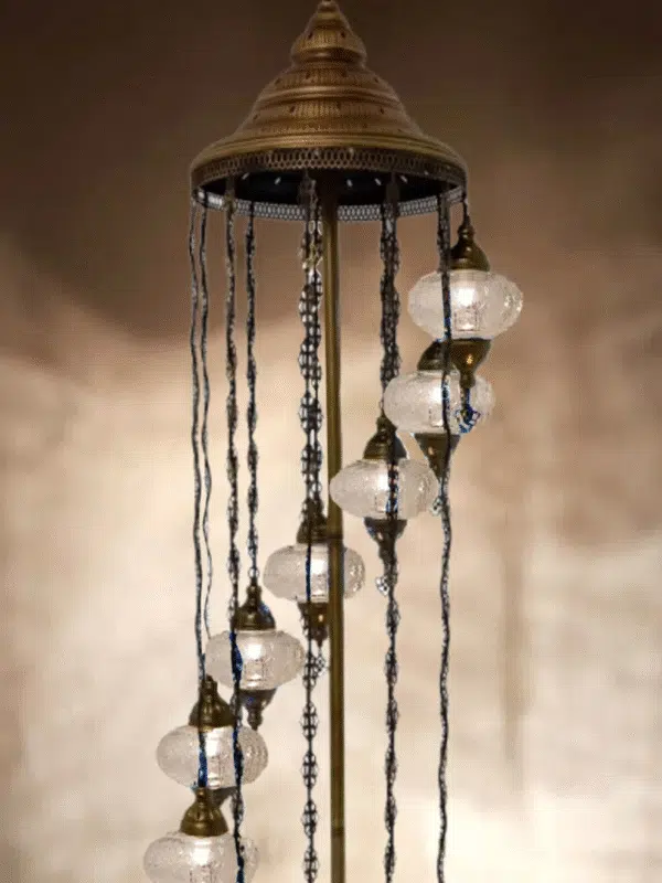 11 Ball Turkish Style Floor Lamp with Larger Glass GLA17OTO