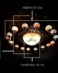 16 Ball Turkish Extra Large Mosaic Chandelier Lamp Light Hallway Restaurant Fitting