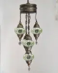 5 Ball Turkish Style Chandelier GR1 - 100cm Drop