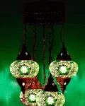 5 Ball Turkish Style Chandelier GR1 - 100cm Drop