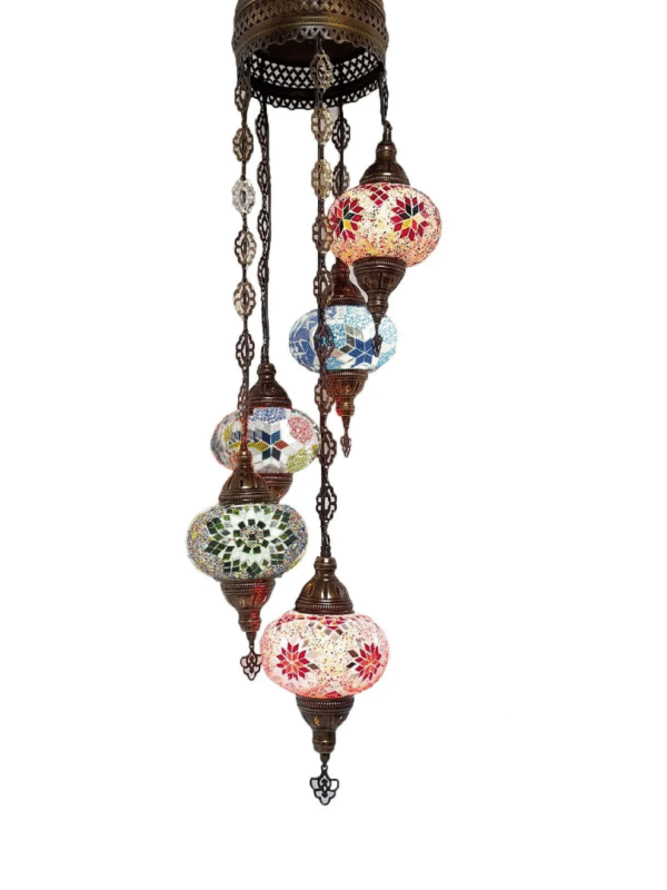 5 Ball Turkish Style Chandelier MIX