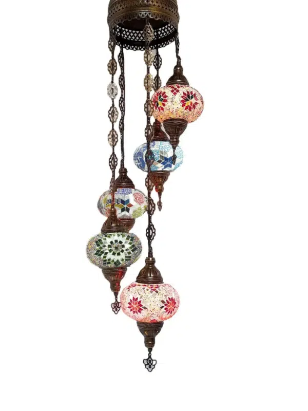 5 Ball Turkish Style Chandelier MIX