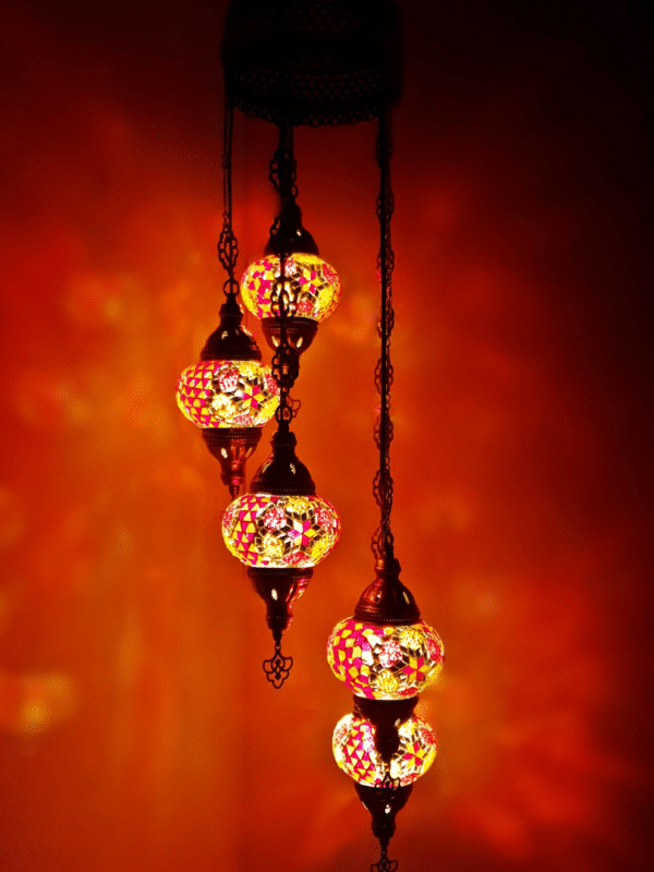5 Ball Turkish Style Chandelier OR9