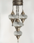 5 Ball Turkish Style Chandelier OTO 100CM DROP - LARGE GLASS