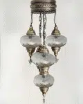 5 Ball Turkish Style Chandelier OTO 100CM DROP - LARGE GLASS