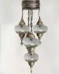 5 Ball Turkish Style Chandelier OTO 73CM DROP - LARGE GLASS