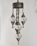 5 Ball Turkish Style Chandelier W10 - 73cm Drop