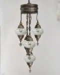 5 Ball Turkish Style Chandelier W10 - 73cm Drop