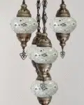 5 Ball Turkish Style Chandelier W10 - 73cm Drop