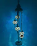 5 Ball Turkish Style Floor Lamp Large Glass B4A
