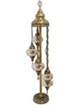 5 Ball Turkish Style Floor Lamp Large Glass OR1