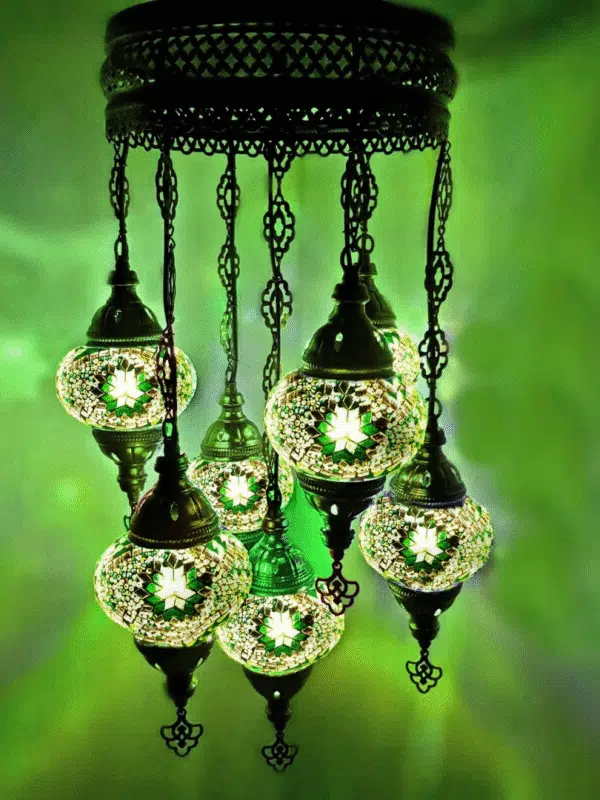 7 Ball Moroccan Turkish Style Chandelier GR1