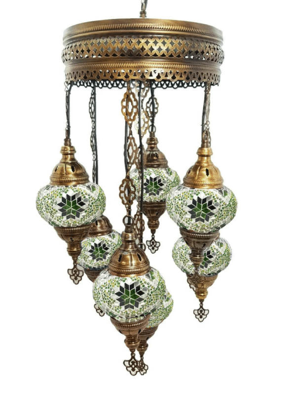 7 Ball Moroccan Turkish Style Chandelier GR1
