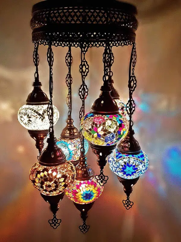 7 Ball Turkish Style Chandelier MIX