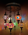 8 Ball Turkish Style Chandelier MIX
