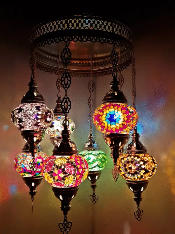 8 Ball Turkish Style Chandelier MIX