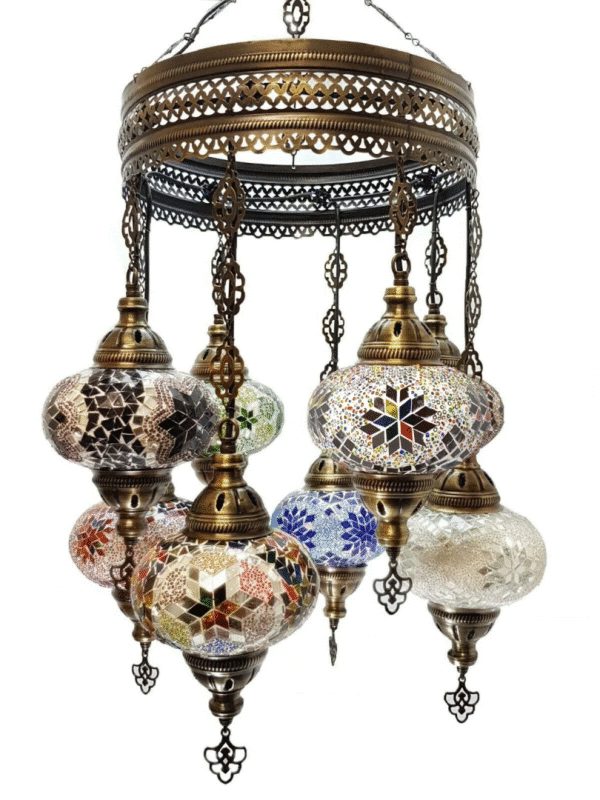 8 Ball Turkish Style Chandelier MIX -17cm