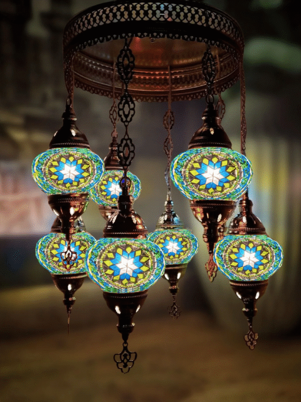 8 Ball Turkish Style Chandelier - T1 2