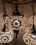 8 Ball Turkish Style Chandelier White MIX -17cm