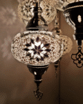 8 Ball Turkish Style Chandelier White MIX -17cm