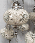 8 Ball Turkish Style Chandelier White MIX -17cm