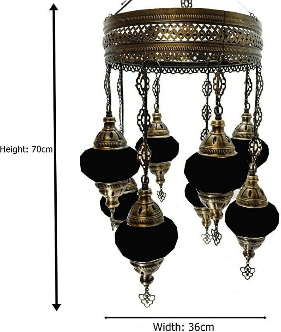 8 Ball Turkish Style Chandelier White Mix 3 8 Ball Turkish Style Chandelier White Mix