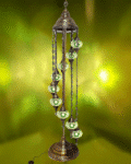 9 Ball Turkish Style Floor Lamp Medium Glass