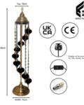 9 Ball Turkish Style Floor Lamp Medium Glass